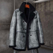 Load image into Gallery viewer, B3 Shearling Long Coat Overcoat B3 Hunting Jacket