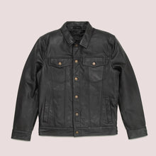 Load image into Gallery viewer, B3 Black Mens Rugged Style Sheepskin Leather Motorcycle Jacket
