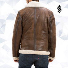 Load image into Gallery viewer, Forest Double Face Shearling Distressed Leather Jacket - Shearling leather