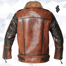 Load image into Gallery viewer, RAF Flight Aviator Real Sheepskin Fur Shearling Leather Jacket Online- Shearling Leather Jackets