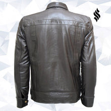 Load image into Gallery viewer, Zipper Men's Brown Leather Jacket - Top Notch
