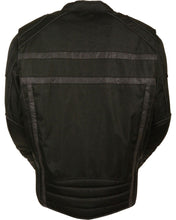 Load image into Gallery viewer, Black Vented Reflective Biker Riding Motorcycle Jacket