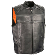 Load image into Gallery viewer, REFLECTIVE BAND & PIPING ZIP FRONT VEST