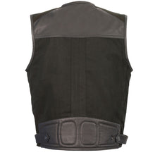 Load image into Gallery viewer, LEATHER & CANVAS ZIPPER FRONT SUPER UTILITY MULTI POCKET VEST
