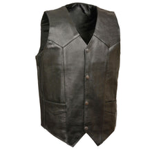 Load image into Gallery viewer, BLACK SNAP FRONT BIKER VEST