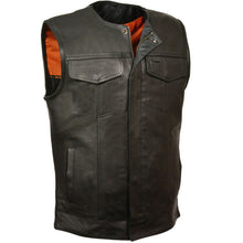 Load image into Gallery viewer, BLACK COLLARLESS CLUB STYLE VEST