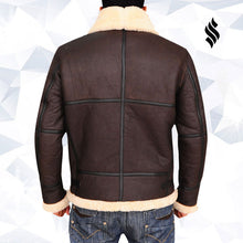 Load image into Gallery viewer, Men B3 Bomber Aviator Shearling Real Leather Jacket