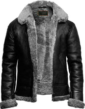 Load image into Gallery viewer, Brand New B3 Bomber Leather Jacket With Fur - Shearling leather