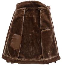 Load image into Gallery viewer, Brown Fur Leather Jacket - Shearling leather