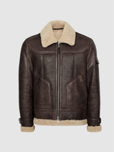 Load image into Gallery viewer, Aviator Leather Jacket
