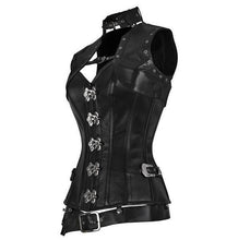 Load image into Gallery viewer, Gracelyn Overbust Corset - Shearling leather