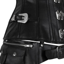 Load image into Gallery viewer, Gracelyn Overbust Corset - Shearling leather