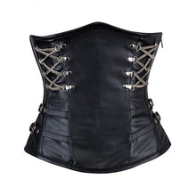 Load image into Gallery viewer, Pat Sheep Nappa Leather Underbust Corset - Shearling leather