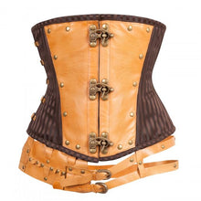 Load image into Gallery viewer, Fowles Steampunk Corset - Shearling leather