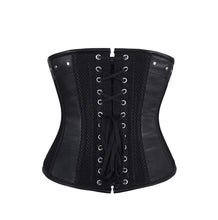 Load image into Gallery viewer, Lizanne Faux Leather Gothic Underbust Corset - Shearling leather