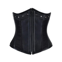 Load image into Gallery viewer, Lizanne Faux Leather Gothic Underbust Corset - Shearling leather