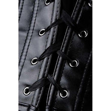 Load image into Gallery viewer, Rosalee Sheep Nappa Leather Gothic Overbust Corset - Shearling leather