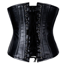 Load image into Gallery viewer, Spurs Faux Leather Longline Underbust Corset - Shearling leather