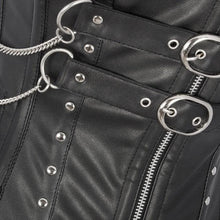 Load image into Gallery viewer, Jeremy Sheep Napa Leather Corset with Buckle Design - Shearling leather