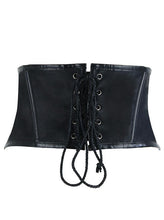 Load image into Gallery viewer, Maxz Steampunk Gothic Faux Leather Sexy Underbust Corset - Shearling leather