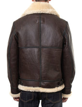 Load image into Gallery viewer, Classic B-3 Sheepskin Leather Bomber Jacket - Shearling leather