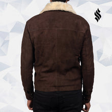 Load image into Gallery viewer, Coffner Brown Shearling Fur Leather Jacket - Shearling leather