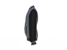 Load image into Gallery viewer, Grey Varsity Letterman Jacket with Black Sleeves - Shearling leather