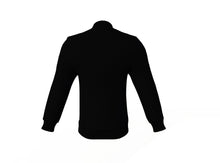Load image into Gallery viewer, Black Varsity Letterman Jacket with Black Sleeves - Shearling leather