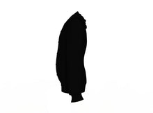 Load image into Gallery viewer, Black Varsity Letterman Jacket with Black Sleeves - Shearling leather