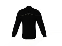 Load image into Gallery viewer, Black Varsity Letterman Jacket with Black Sleeves - Shearling leather