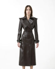 Load image into Gallery viewer, Crocodile Leather Open Back Trench Coat