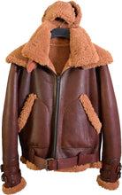 Load image into Gallery viewer, Hot Sale Mens B3 Bomber Leather Jacket With Fur - Shearling leather