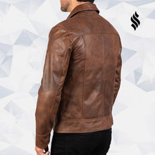 Load image into Gallery viewer, Brown Biker Leather Jacket | Motorbike Jacket | Biker Leather Jackets