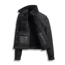 Load image into Gallery viewer, Shearling leather Jacket