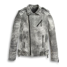 Load image into Gallery viewer, Men Storm Grey Biker Leather Jacket