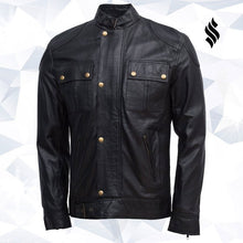 Load image into Gallery viewer, Lightweight Men Soft Black Sheepskin Jacket - Shearling leather