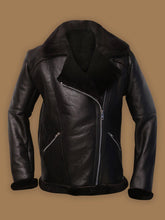 Load image into Gallery viewer, Men Dark Brown Shearling Bomber Aviator Jacket - Shearling leather