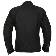 Load image into Gallery viewer, Men Black Suede Belted Leather Jacket with Zippers on Shoulders - Shearling leather