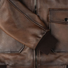 Load image into Gallery viewer, Men G-1 Flight Chocolate Brown Genuine Leather Bomber Jacket
