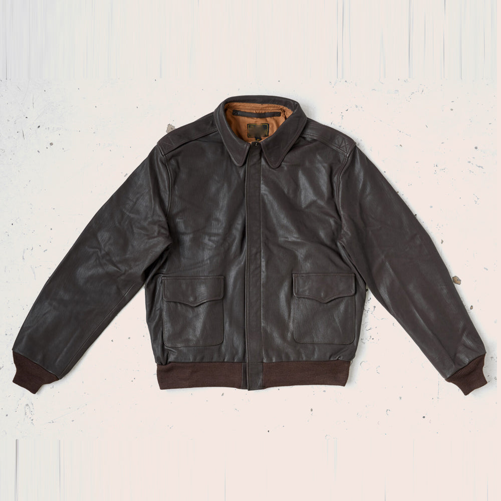 Men Horseskin Brown A2 Flying Leather Bomber Jacket - A2 Bomber Jacket