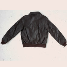 Load image into Gallery viewer, Men Horseskin Brown A2 Flying Leather Bomber Jacket