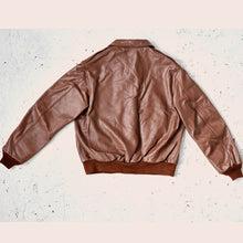 Load image into Gallery viewer, Men Lambskin Plain Brown A2 Leather Bomber Jacket