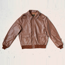 Load image into Gallery viewer, Men Lambskin Brown A2 Leather Bomber Jacket - Brown Bomber Jacket