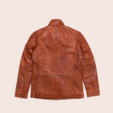 Load image into Gallery viewer, Men Pure Fine Grain Lambskin Brown Leather Field Jacket