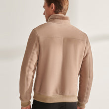 Load image into Gallery viewer, Men B3 Sheepskin Shearling Aviator Leather Bomber Jacket
