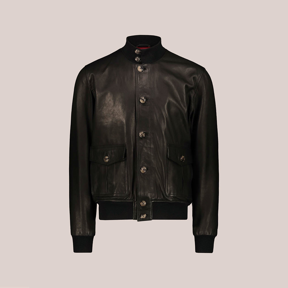 Vintage leather flight jacket discount