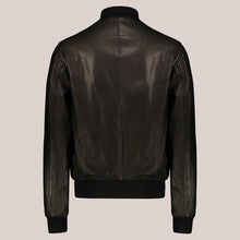Load image into Gallery viewer, Men Vintage Black A-1 Flight Lambskin Leather Bomber Jacket