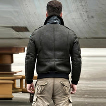 Load image into Gallery viewer, Men's B3 RAF Aviator Sheepskin Shearling Leather Bomber Jacket