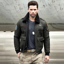 Load image into Gallery viewer, Men's B3 RAF Aviator Sheepskin Shearling Leather Bomber Jacket