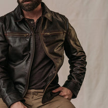 Load image into Gallery viewer, Men's Classic Brown Flight Leather Jacket